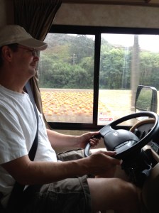 On the road to Half Moon Bay State Beach